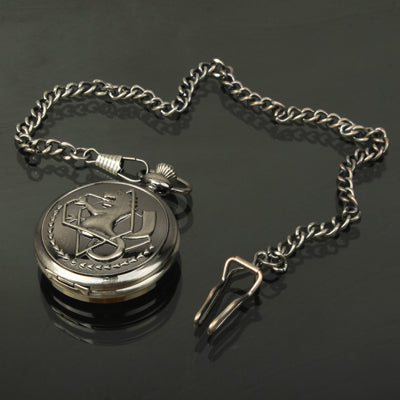 Classical Round Style Quartz Movement Pocket Watch with Hook