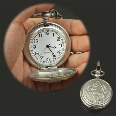 Classical Round Style Quartz Movement Pocket Watch with Hook