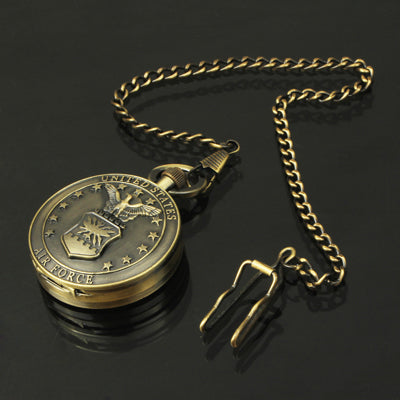 Classical Hawk Style Quartz Movement Pocket Watch with Hook