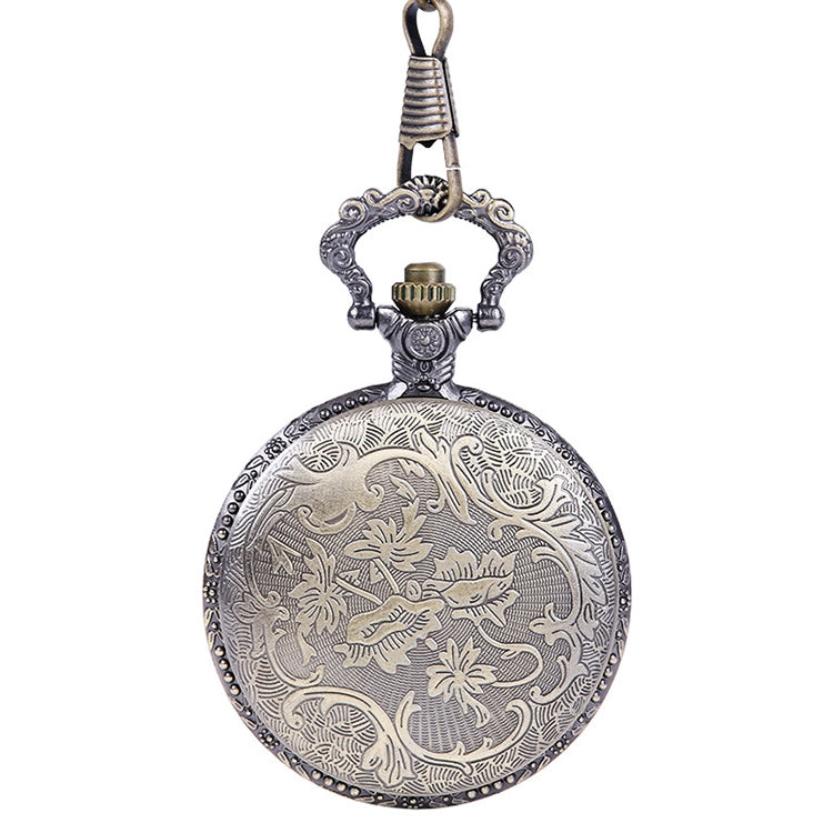 Classical Hawk Style Quartz Movement Pocket Watch with Hanging Neck Chain