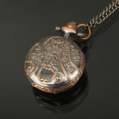 Classical People Style Quartz Movement Pocket Watch with Hanging Neck Chain