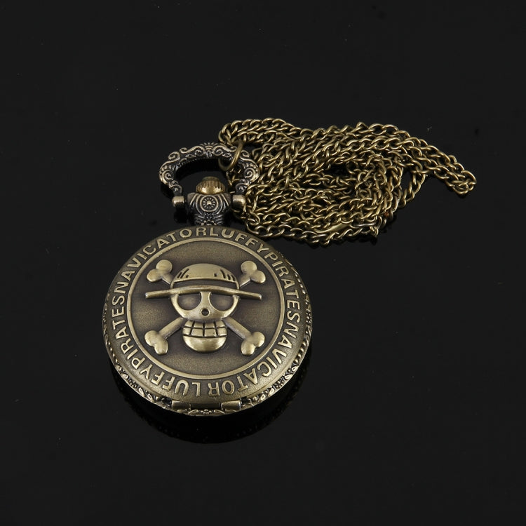 Skeleton Pattern Zinc Alloy Quartz Waterproof Pocket Watch