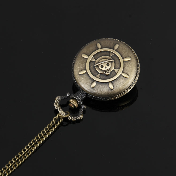 Skeleton Pattern Zinc Alloy Quartz Waterproof Pocket Watch