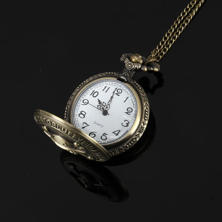 Skeleton Pattern Zinc Alloy Quartz Waterproof Pocket Watch