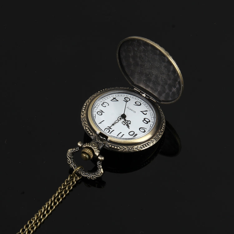 Skeleton Pattern Zinc Alloy Quartz Waterproof Pocket Watch