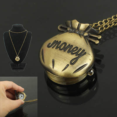 Classical Pocket Shape Copper Chain Pocket Watch