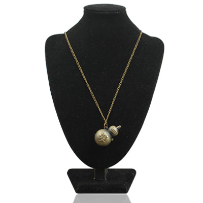 Classical Copper Calabash Style Quartz Pocket Watch with Hanging Neck Chain