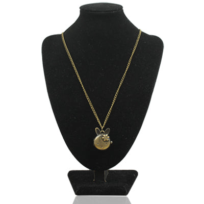 Classical Copper Rabbit Style Quartz Pocket Watch with Hanging Neck Chain