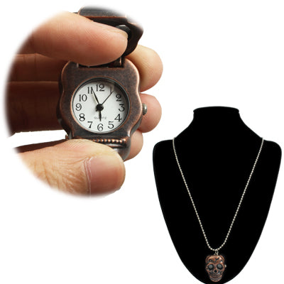Fashionable Skeleton Style Pocket Quartz Watch Pendant with Chain