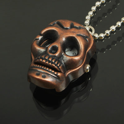 Fashionable Skeleton Style Pocket Quartz Watch Pendant with Chain