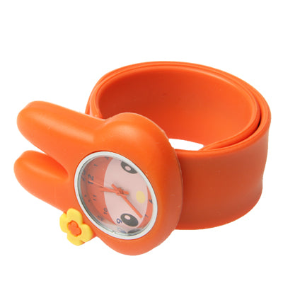 Cute Rabbit Style Case Quartz Wristwatch(Orange)