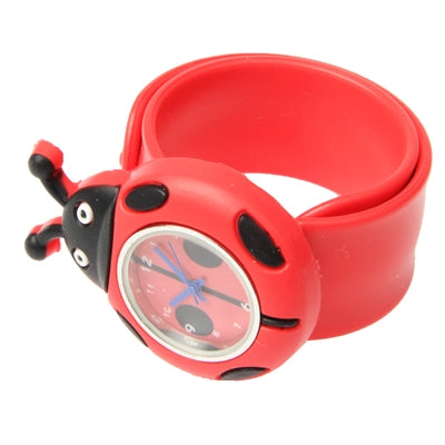 Cute Ladybug Style Case Quartz Wristwatch(Red)