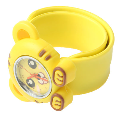 Cute Tiger Style Case Quartz Wristwatch(Yellow)