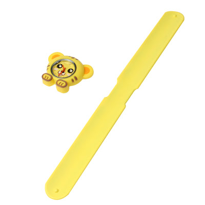 Cute Tiger Style Case Quartz Wristwatch(Yellow)