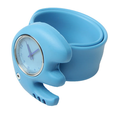 Cute Elephant Style Case Quartz Wristwatch(Blue)