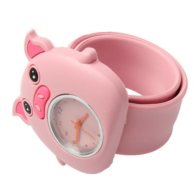 Cute Pig Style Case Quartz Wristwatch(Pink)