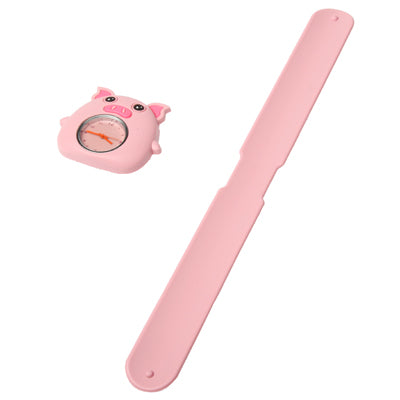 Cute Pig Style Case Quartz Wristwatch(Pink)