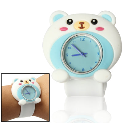 Cute Bear Style Case Quartz Wristwatch(White)