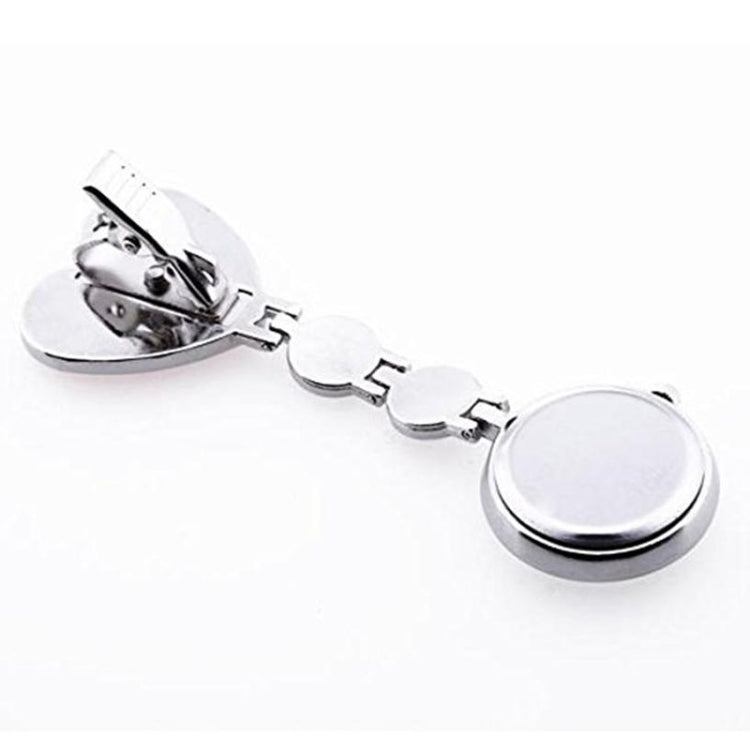 Smile Style Portable Alloy Nurse Round Quartz Wristwatch Watch with Pin(Red)