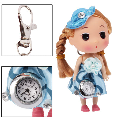 Big Head Curly Hair Girl Doll Style Cute Pendant Watch (Size: 120x45x40mm), Random Color Delivery