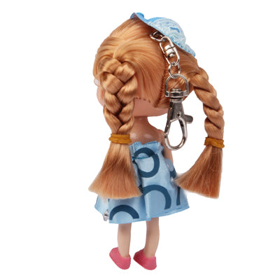 Big Head Curly Hair Girl Doll Style Cute Pendant Watch (Size: 120x45x40mm), Random Color Delivery