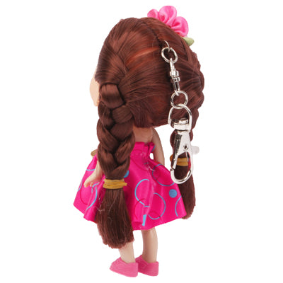 Big Head Curly Hair Girl Doll Style Cute Pendant Watch (Size: 120x45x40mm)