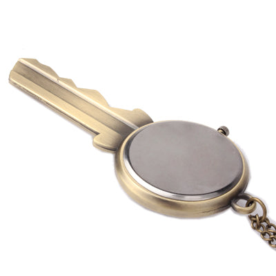 Key Style Alloy Chain Analog Quartz Pocket Watch