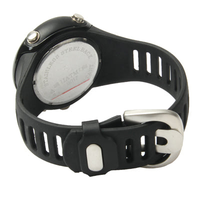 Stylish Silicone Quartz Wrist Watch with Roll Style of The Dial (Black)