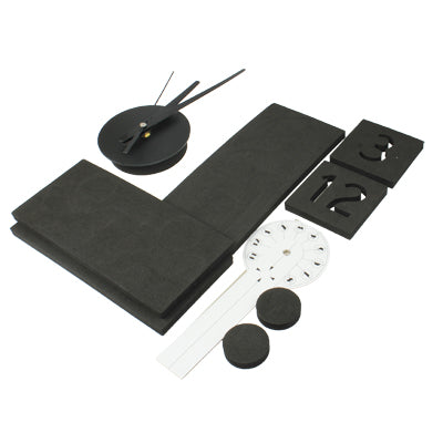 Novelty DIY Modern Art Design Wall Clock Timepiece with Foam Butterfly & Bird Markers Home Decor(Black)