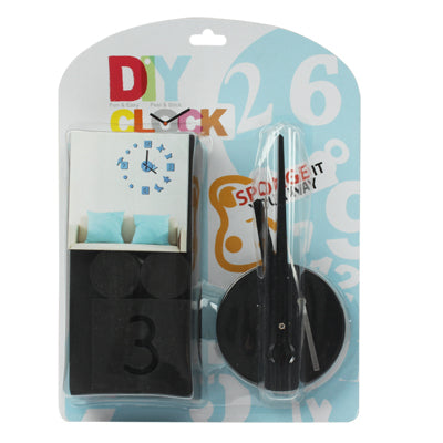 Novelty DIY Modern Art Design Wall Clock Timepiece with Foam Butterfly & Bird Markers Home Decor(Black)