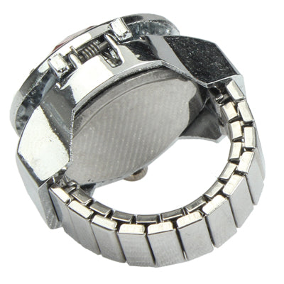 Mini Finger Ring Design Quartz Watch with Jewel Cover &Stretchy Band (Random Color Delivery)