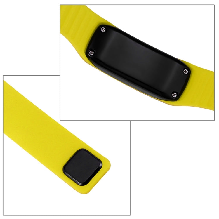 SHHORS 10ATM Waterproof Fashion Curved Surface LED Red Light Date Function Unisex Digital Watch with Silicone Band(Yellow)