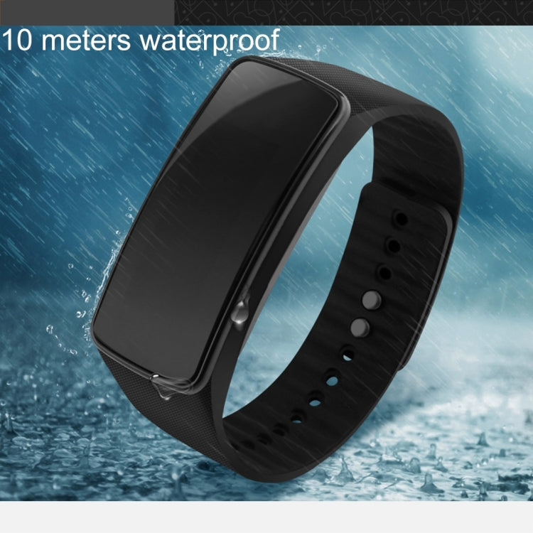 SHHORS 10ATM Waterproof Fashion Curved Surface LED Red Light Date Function Unisex Digital Watch with Silicone Band(Yellow)