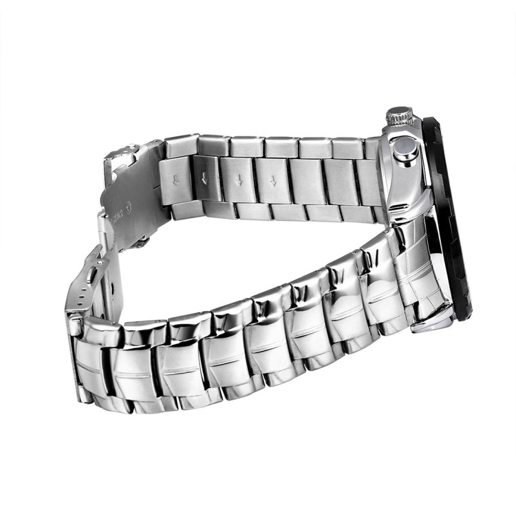 TVG Round Dial Hardlex Watch Window Luminous & Alarm & Week Display Function Quartz + Digital Double Movement Men Watch with Alloy Band