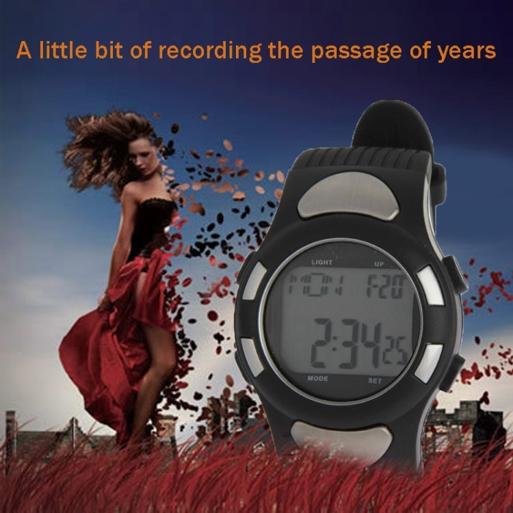 Black Strapless Heart Rate Monitor Sport Watch