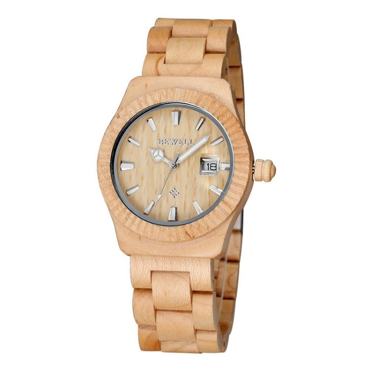 BEWELL 2542 Calendar Display Unique Maple Men Lover Quartz Watch with Wood Band