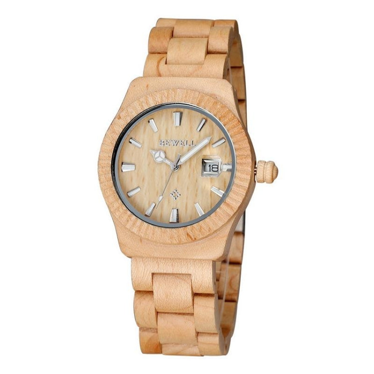 BEWELL 2542 Calendar Display Unique Maple Men Lover Quartz Watch with Wood Band