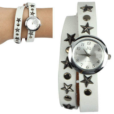 Leather Strap Metal Pentacle Decorations Watches