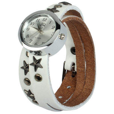 Leather Strap Metal Pentacle Decorations Watches