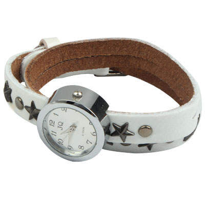 Leather Strap Metal Pentacle Decorations Watches