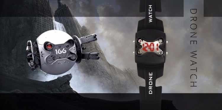 Fashionable and Precision DRONE Silicone Strap Wrist LED Watch Cool Men Sexy Lady Digital Sport Watch