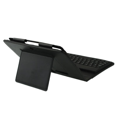 2 in 1 Bluetooth 2.0 Silicone Keyboard + Folding Leather Tablet Case for BlackBerry PlayBook(Black)