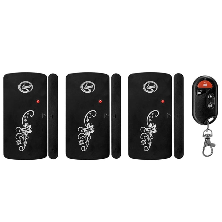 Forecum 9806CB3 Smart Vibration Home Magnetic Sensor Alarm, Three Magnetic Sensor One Remote Controller