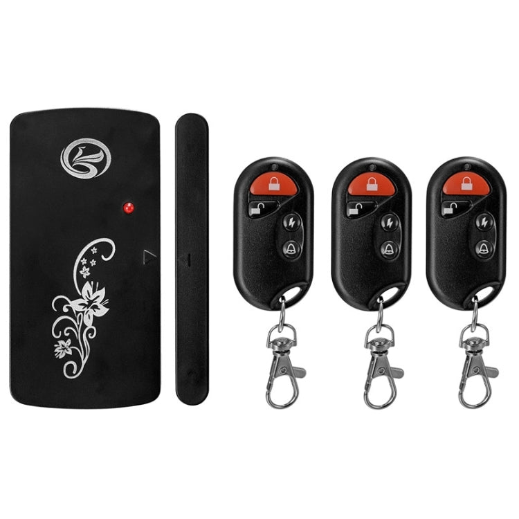 Forecum 9806CA3 Smart Vibration Home Magnetic Sensor Alarm, One Magnetic Sensor Three Remote Controllers