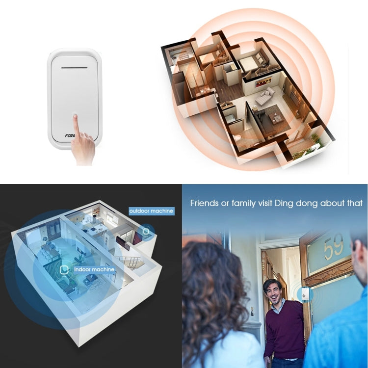 Forecum 10F Wireless Smart Home Doorbell with Dual Receiver