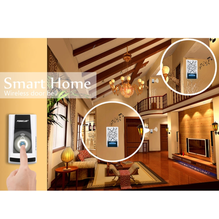 Forecum 5F Waterproof Wireless Smart Doorbell with 2 Receivers, Waterproof Level: IPX3
