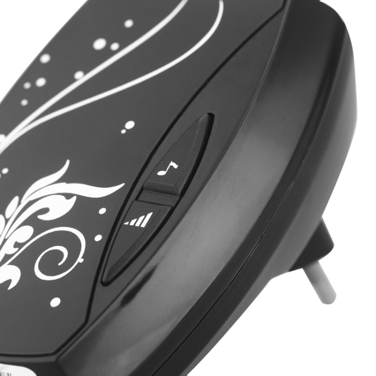 Forecum 6 Waterproof Wireless Smart Doorbell with EU Plug Single Receiver, Waterproof Level: IPX3(Black)