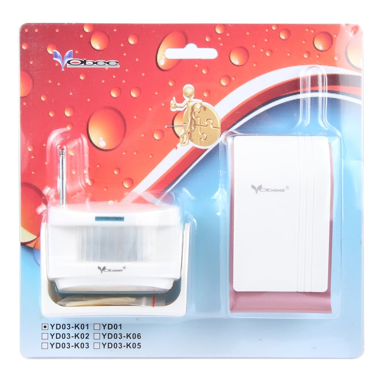 YD-01 DC Human Induction Wireless Door Chime with 36 Chord Music, Induction Distance: 3-7m