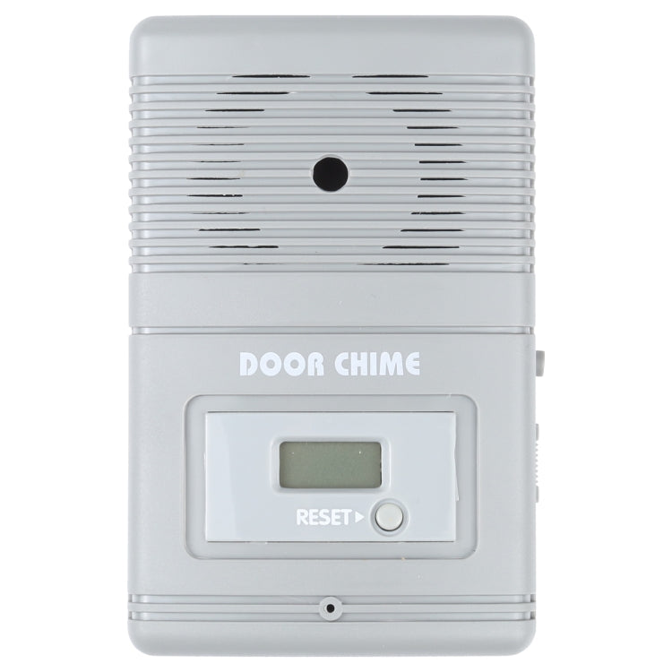 JX-371E Light Sensitive and Motion Activated Visitor Door Chime with 0.7 inch LCD Counter(Grey)