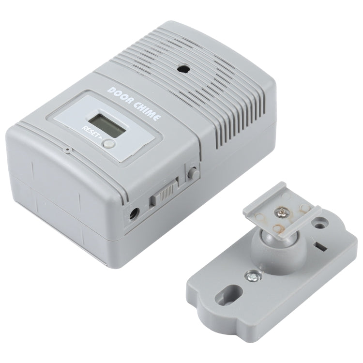 JX-371E Light Sensitive and Motion Activated Visitor Door Chime with 0.7 inch LCD Counter(Grey)